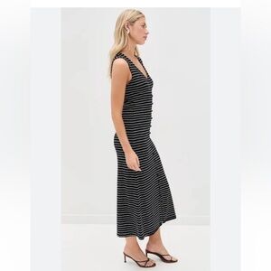 Rag & Bone The Knit Striped Black and White Tank Dress- Minimalist, Normcore